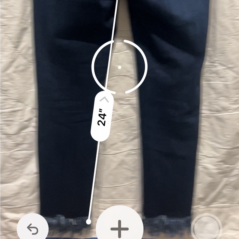 Just Black Jeans Denim Womens Size 30 Cropped Skinny Frayed Hem Blue Stretch - Picture 8 of 10